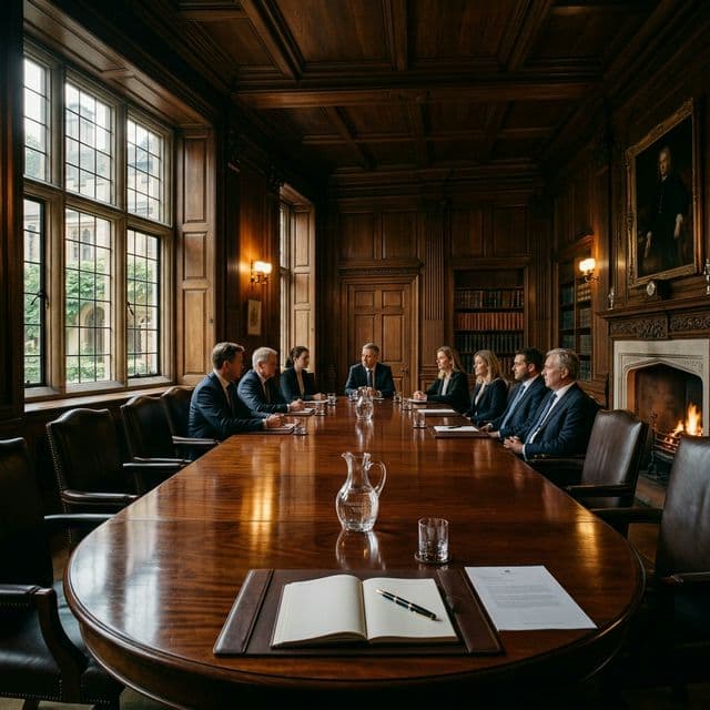 Elegant Oak Boardroom